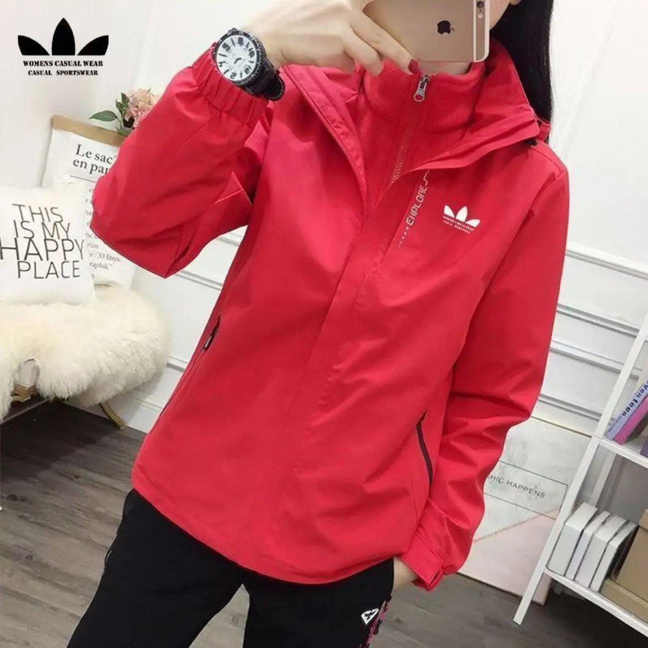红色（纯色/三合一冲锋衣/内胆+外套）