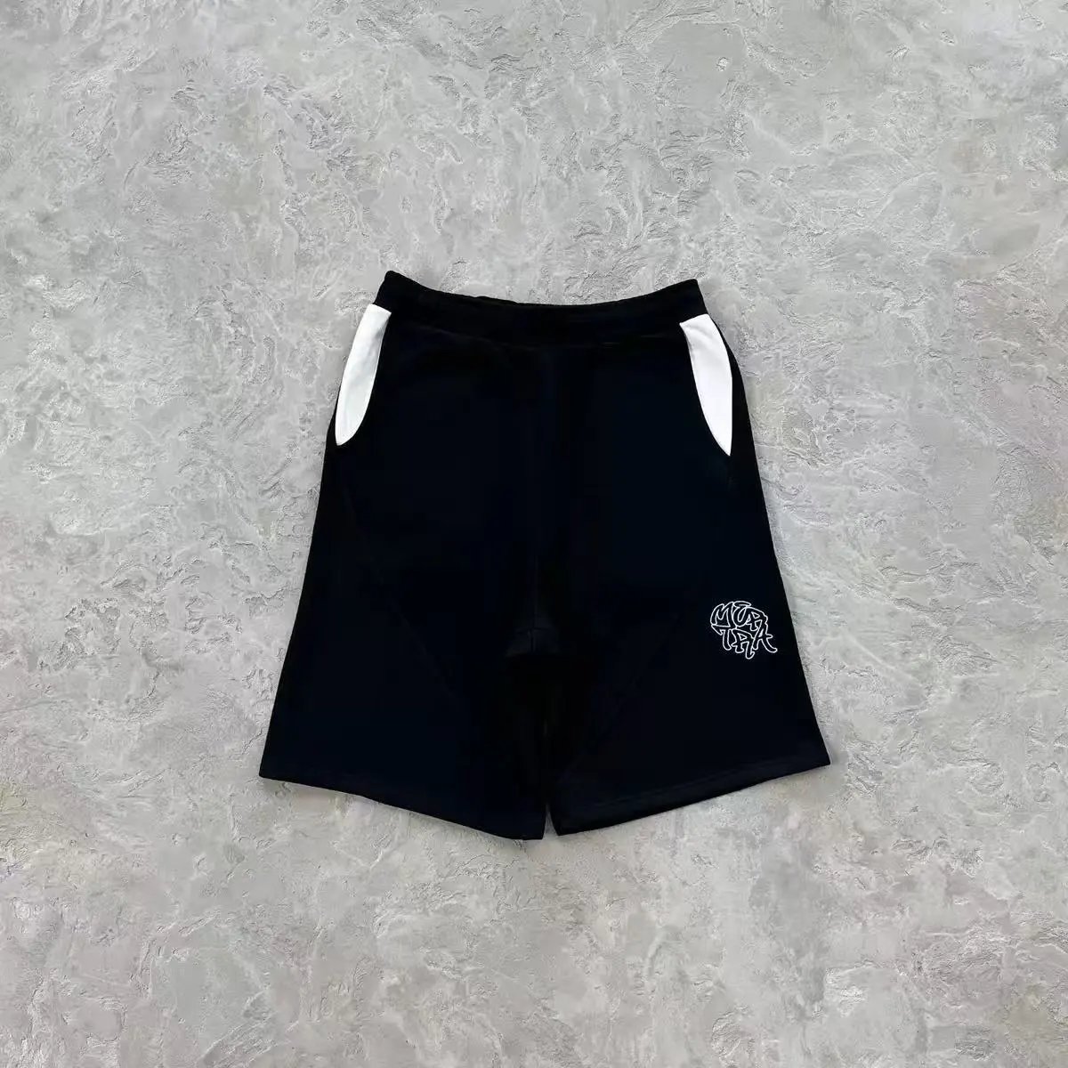 黑拼白/短/卫裤