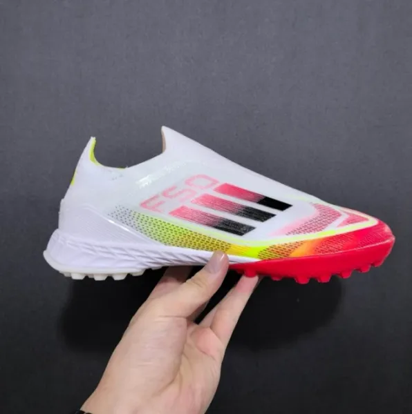 Adidas Xeno TF White Neon Gradient Turf Shoes Sneakers - 1