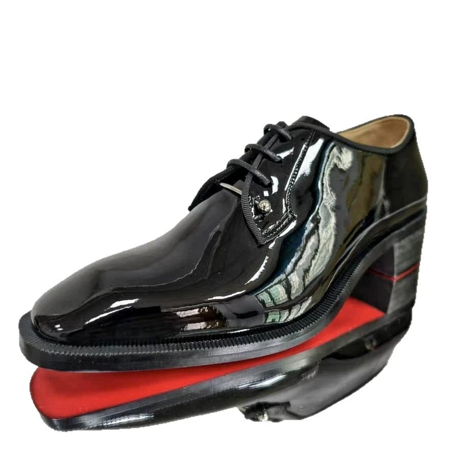 Design Cap-Toe Oxford Black Leather Shoes - 17