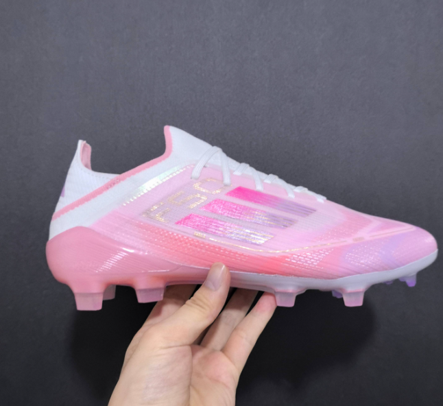 Adidas X Ghosted.1 Pink Holographic Football Cleats Sneakers