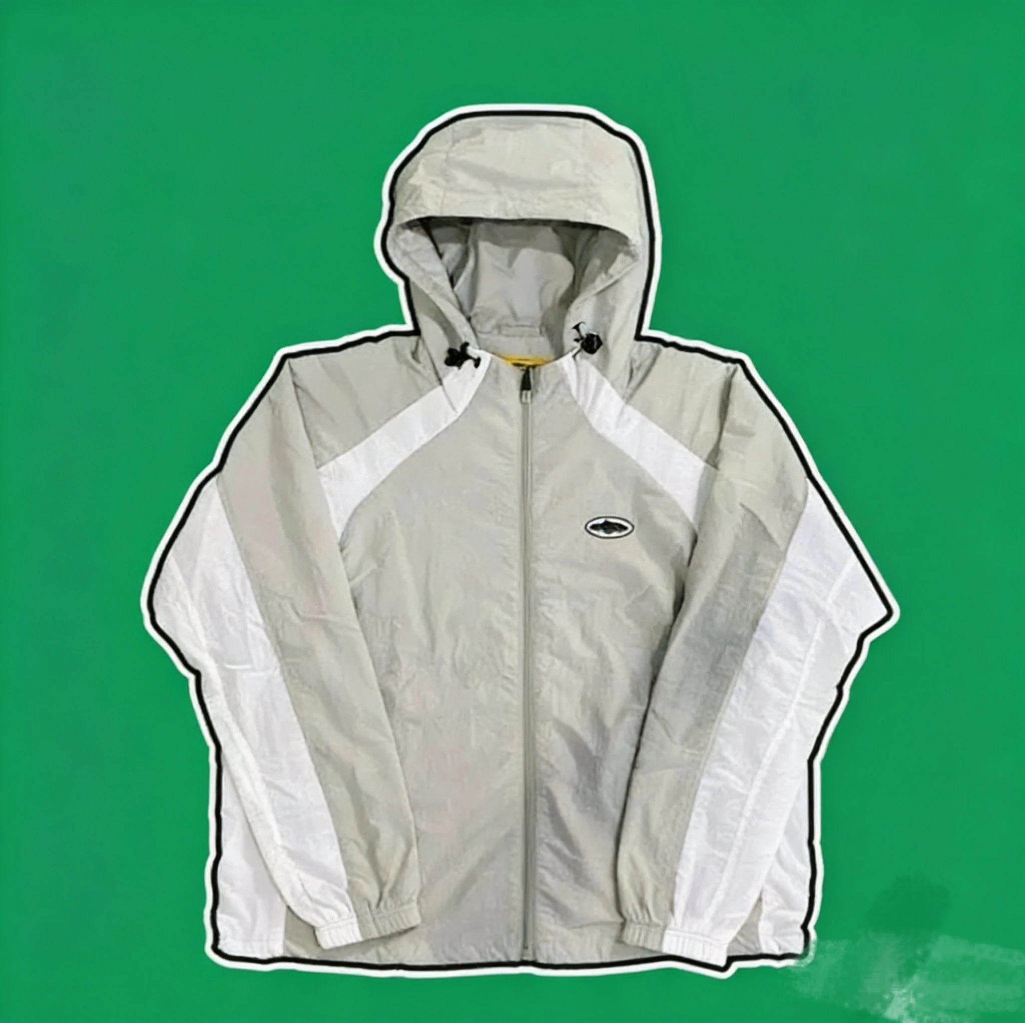 In Stock Corteiz Alcatraz Patchwork Jacket American Streetwear Windproof Quick-Dry Breathable Sportswear