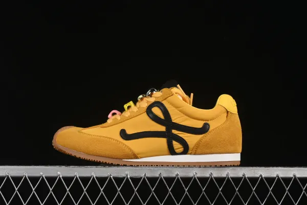 Loewe Puzzle Runner Yellow Suede Sneakers - 1