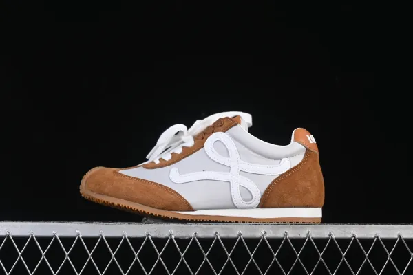 Loewe Puzzle Runner White and Brown Sneakers - 1