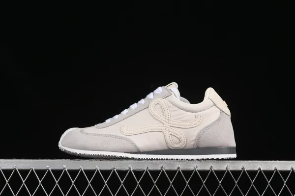 Loewe Puzzle Runner Beige Suede and Nylon Sneakers - 1