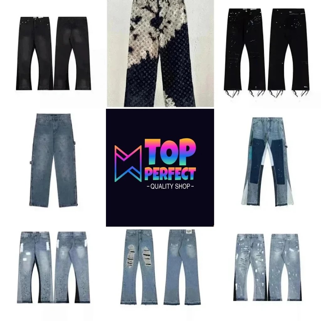 Tuya high quality version of fashion hot style patchwork jeans 1:1Quality WhataApp
