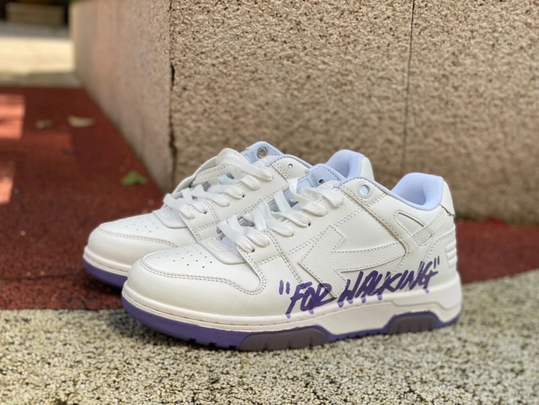 White and Purple Hand-Painted