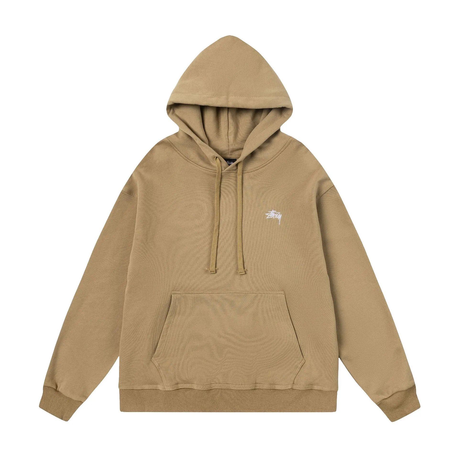 Stussy Hoodie Stock Logo Khaki