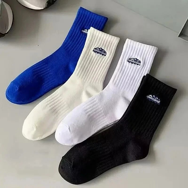 Rudiment Made Black White Blue Crew Socks