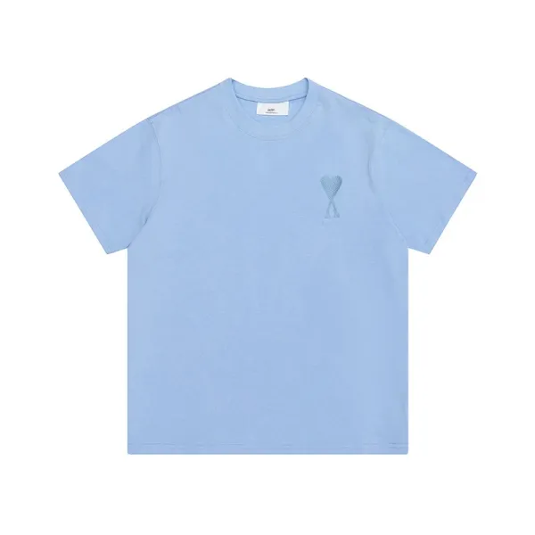 Ami Paris Heart Logo T-Shirt Yellow - 3