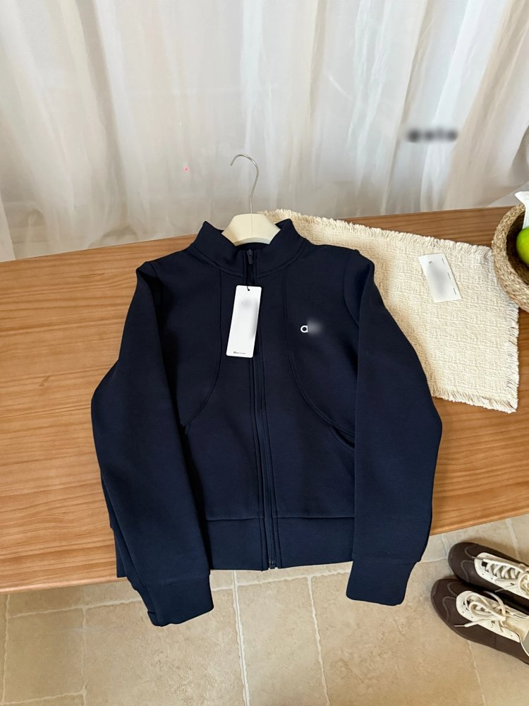 Sanmingzhi Stand Collar Zip-Up Jacket Navy Outerwear - 6
