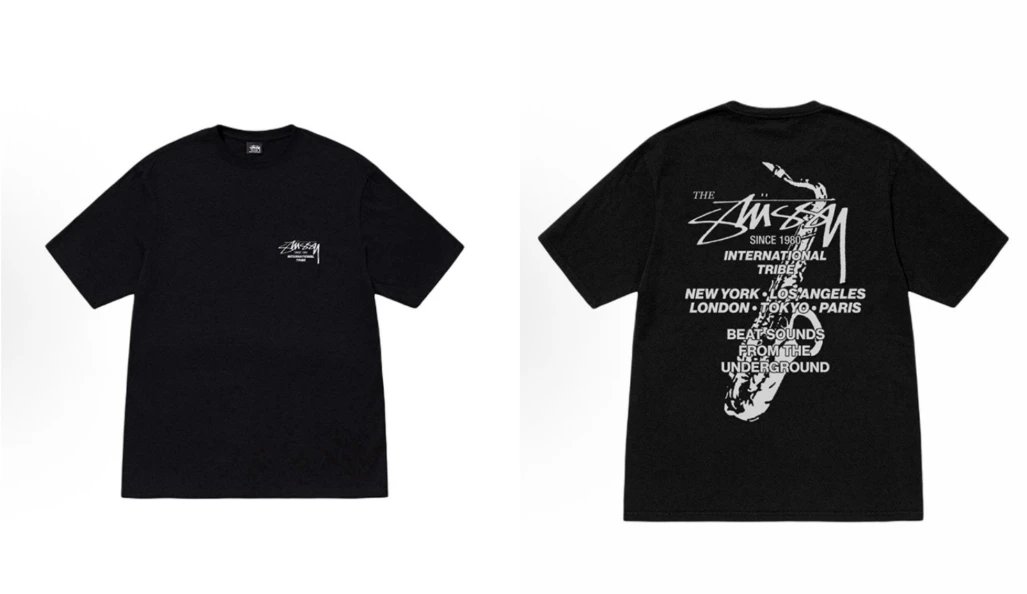 Stussy Black Graphic T-Shirt