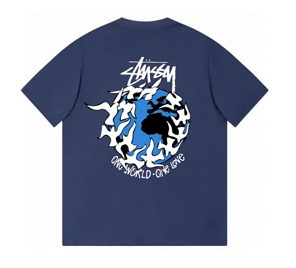 Stussy Blue Graphic T-Shirt