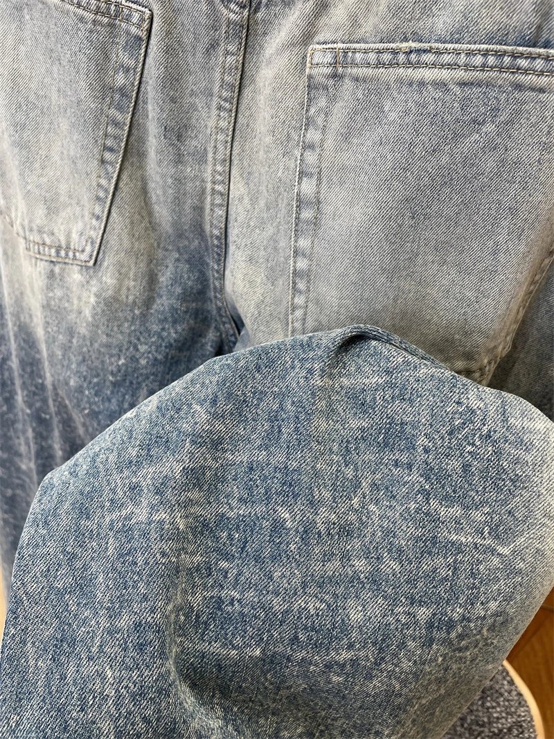 Acne Studios Acid Wash Wide-Leg Jeans Blue - 8