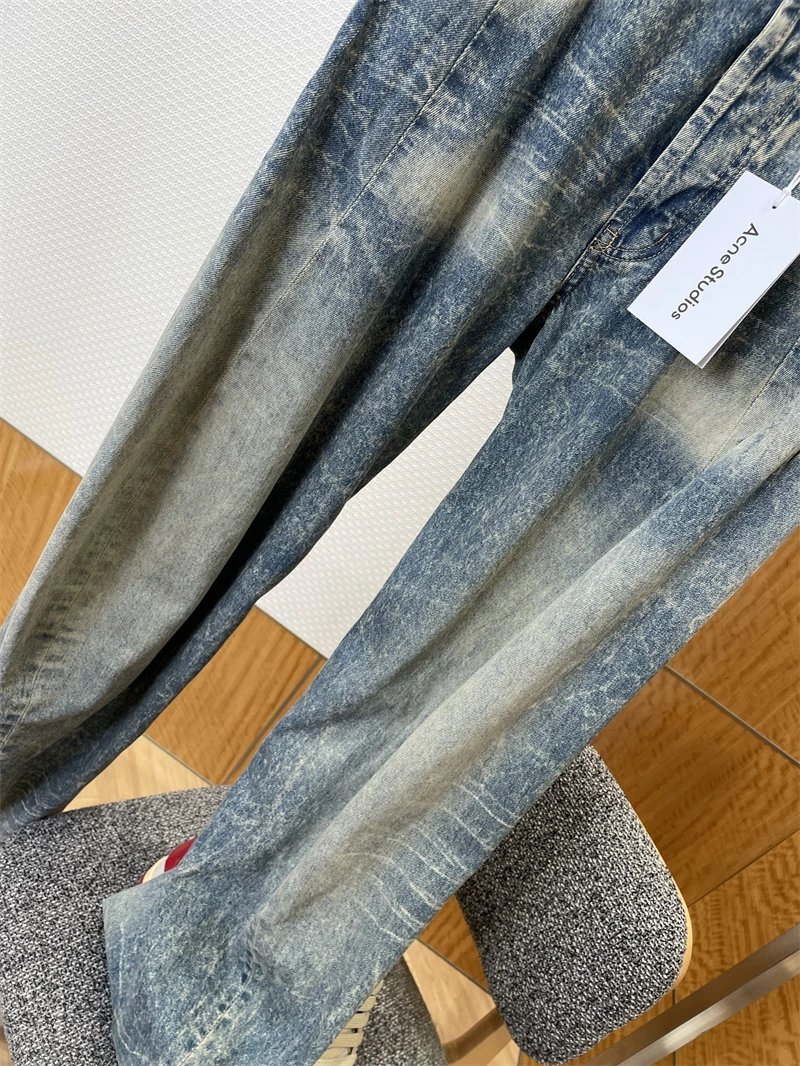 Acne Studios Distressed Wide-Leg Jeans Blue - 4