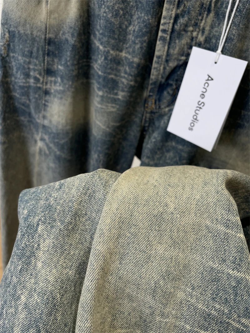 Acne Studios Distressed Wide-Leg Jeans Blue - 5