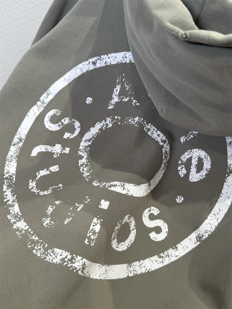 Acne Studios Distressed Zip-Up Hoodie Gray - 8