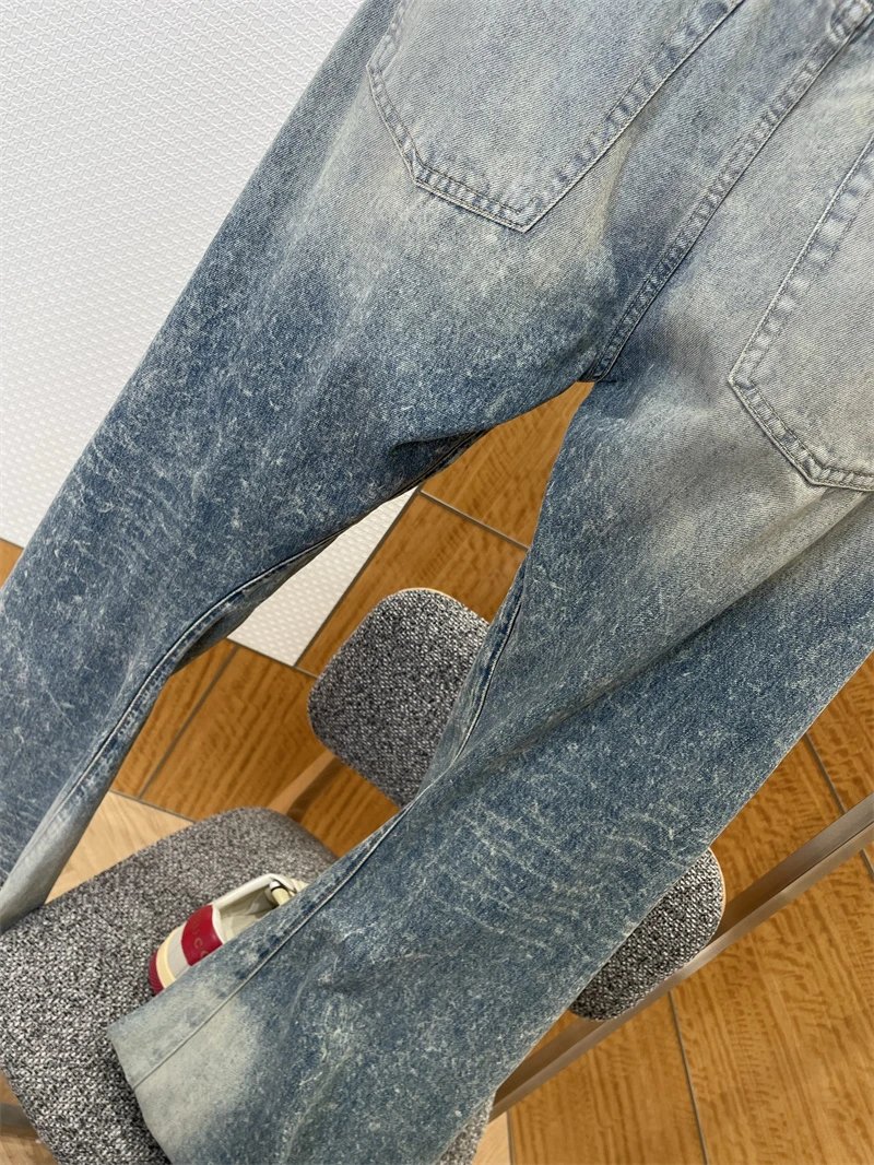 Acne Studios Acid Wash Wide-Leg Jeans Blue - 7