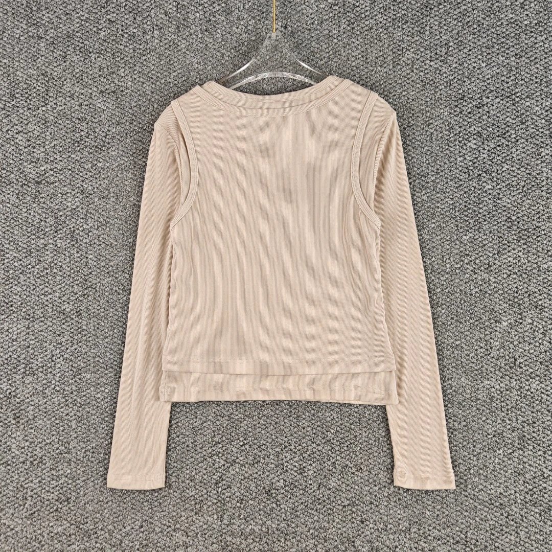 Acne Studios Fairy Tales From Acne Studios Ribbed Crop Top Beige - 6