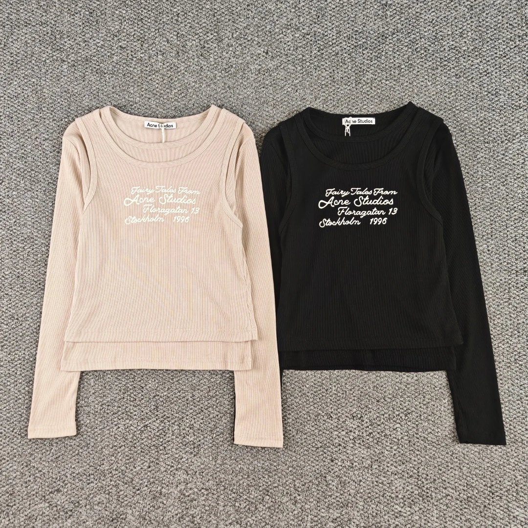 Acne Studios Fairy Tales From Acne Studios Ribbed Crop Top Beige - 2