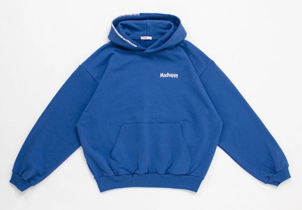 Madhappy Hoodie Logo Stitch Blue