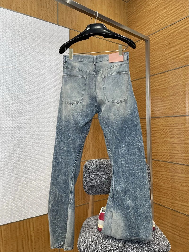 Acne Studios Acid Wash Wide-Leg Jeans Blue - 2