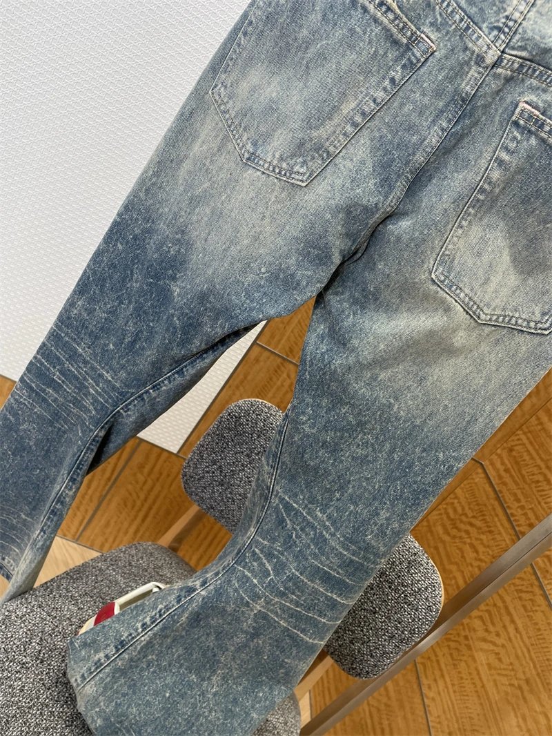 Acne Studios Distressed Wide-Leg Jeans Blue - 7