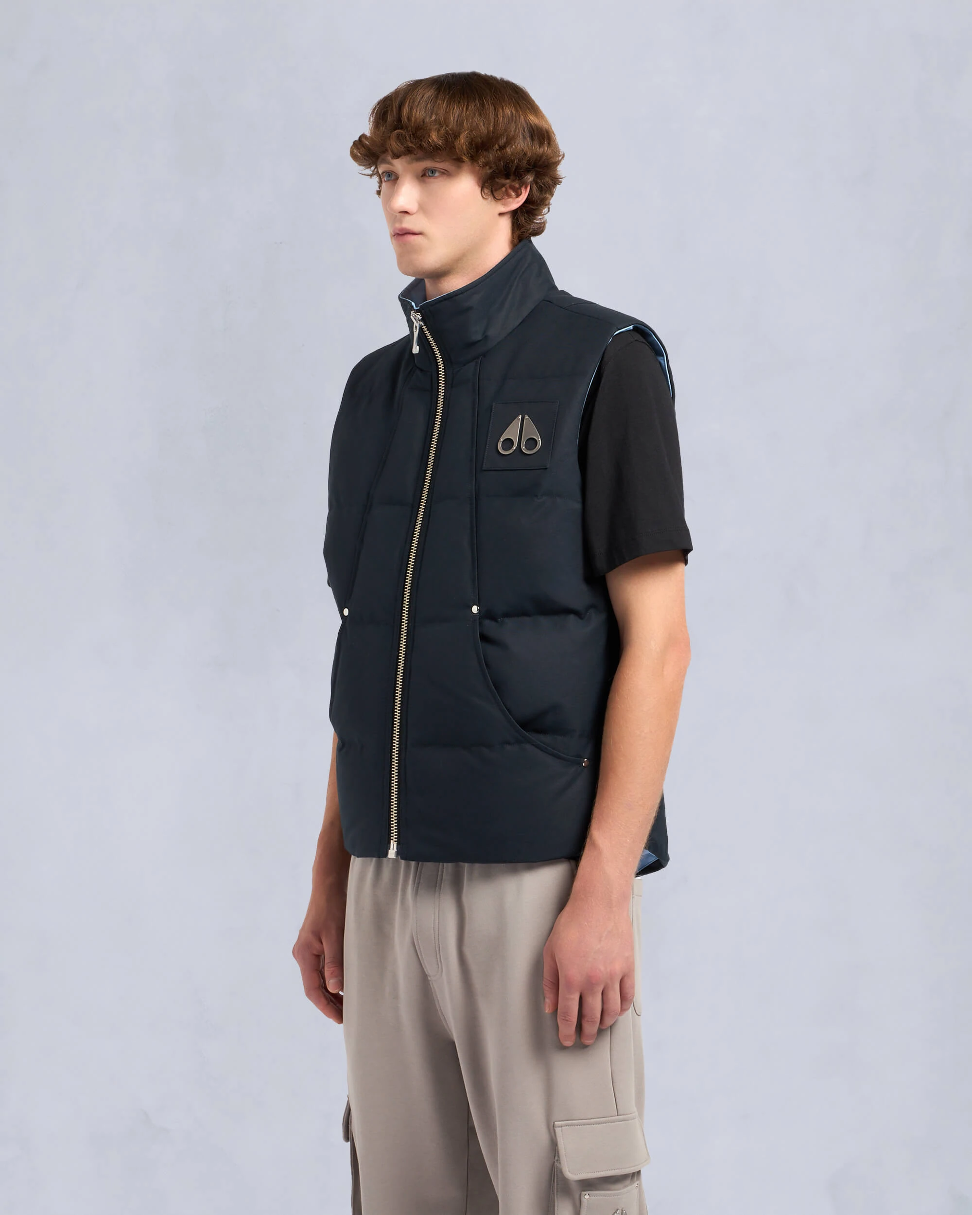 Navy Blue Quilted Puffer Vest