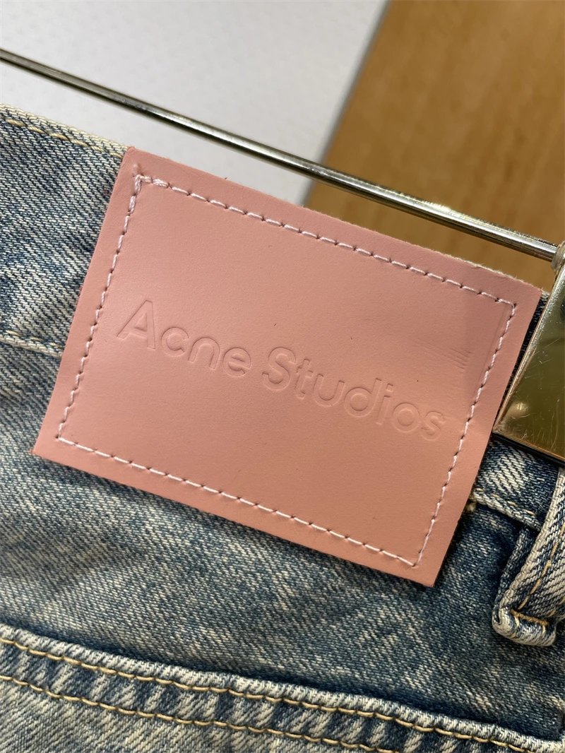 Acne Studios Distressed Wide-Leg Jeans Blue - 9