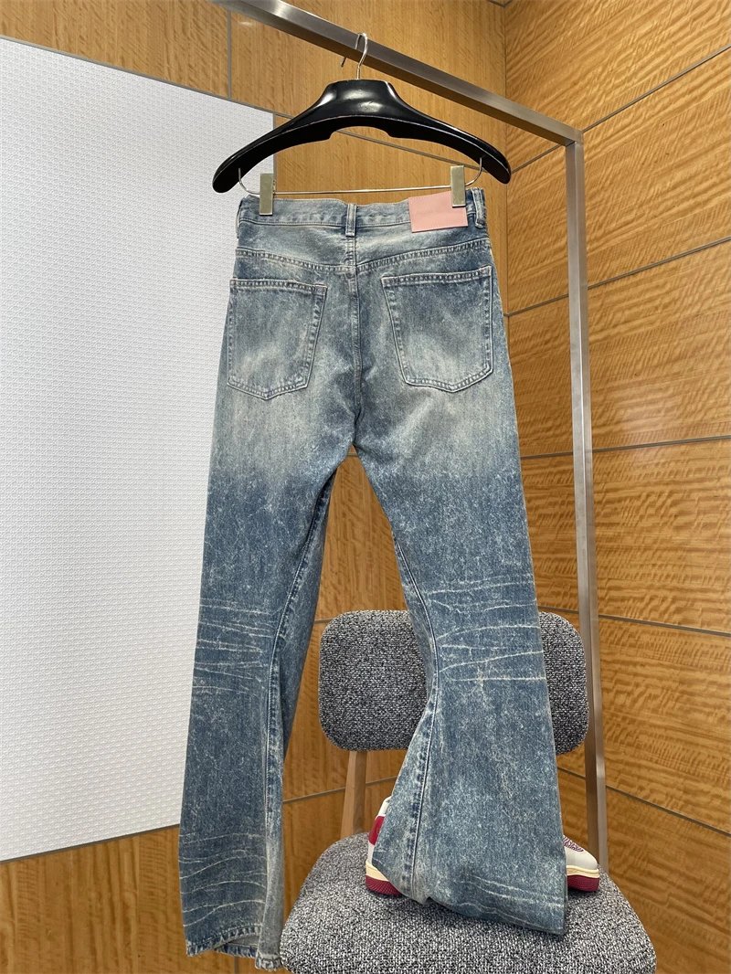 Acne Studios Distressed Wide-Leg Jeans Blue - 2