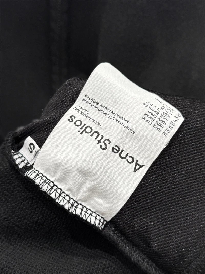 Acne Studios Distressed Zip-Up Hoodie Black - 10