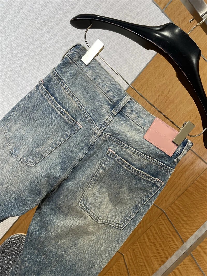 Acne Studios Distressed Wide-Leg Jeans Blue - 6