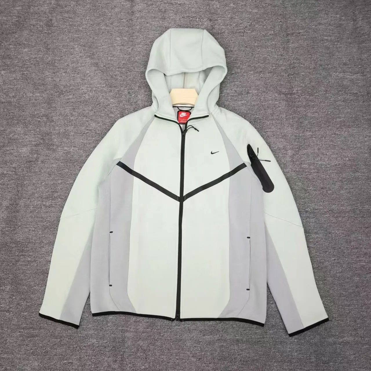 Nike Tech Fleece Hoodie Windrunner Full-Zip Mint Green Grey