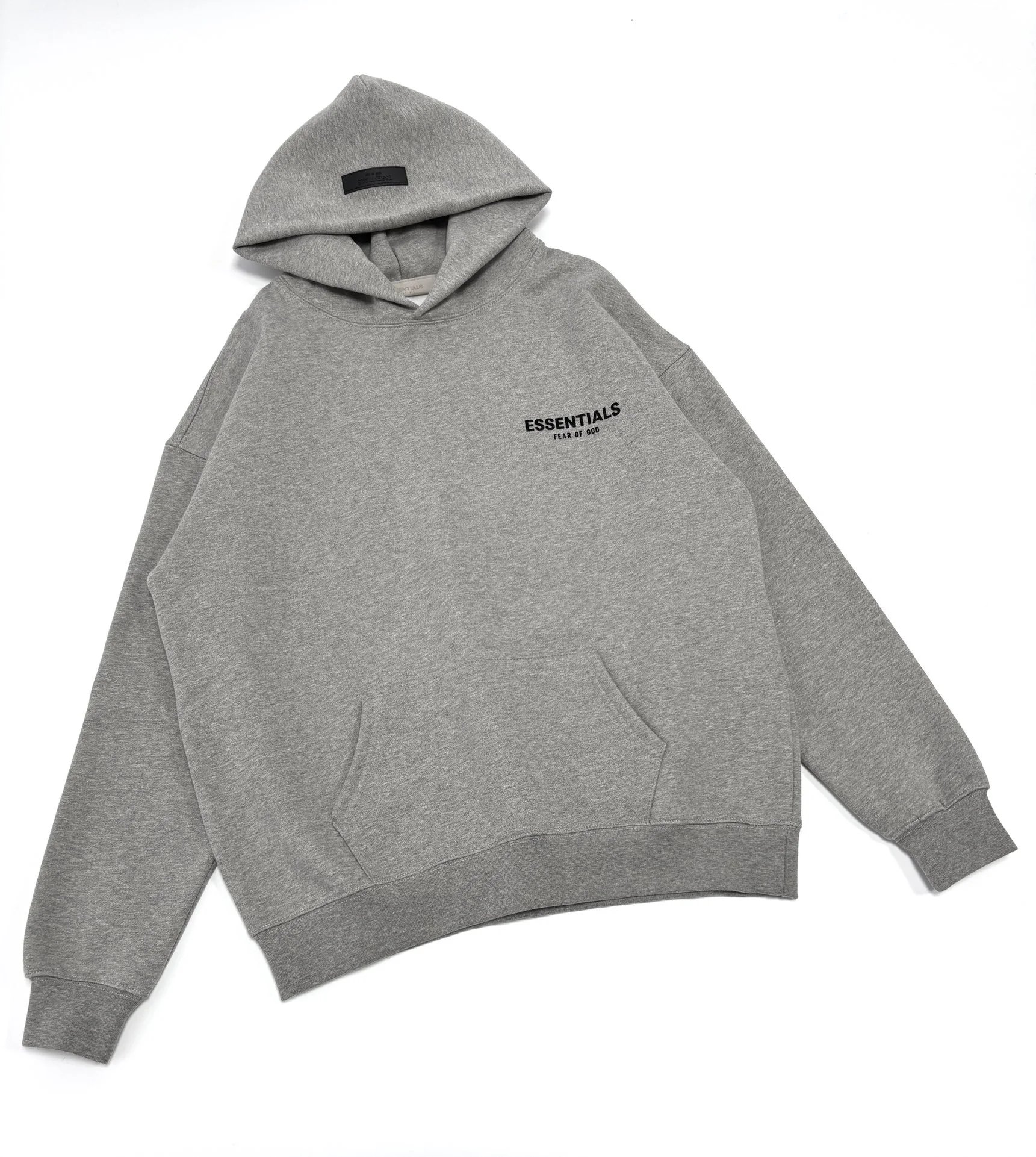 Fear of God Essentials Hoodie Chest Logo Grey