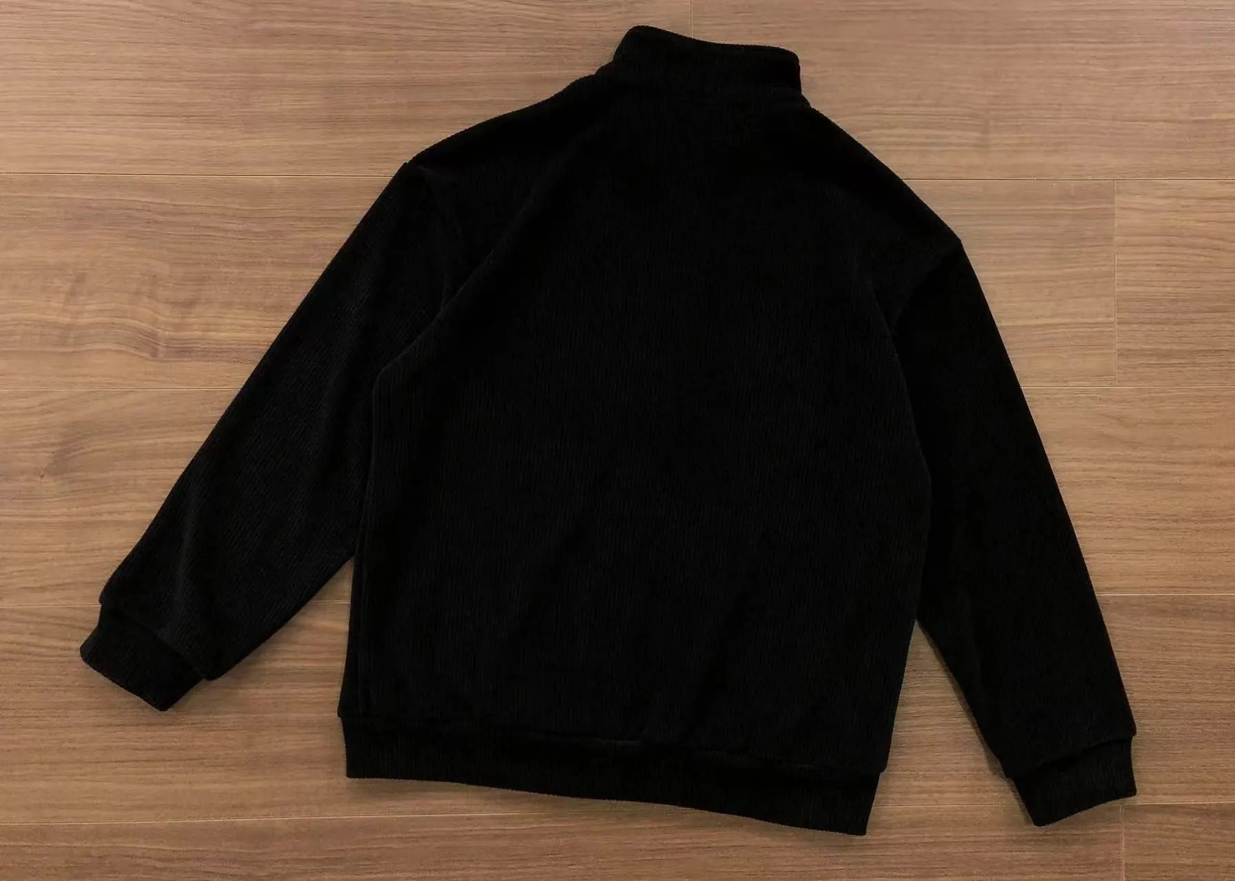 Black leather collar jacket 12170953

