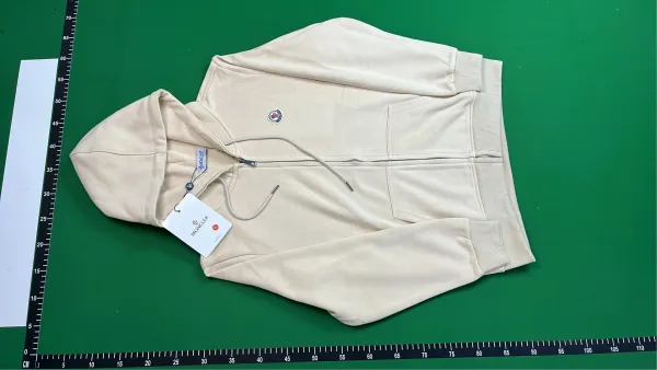 Moncler Logo Embroidered White Hoodie - 7