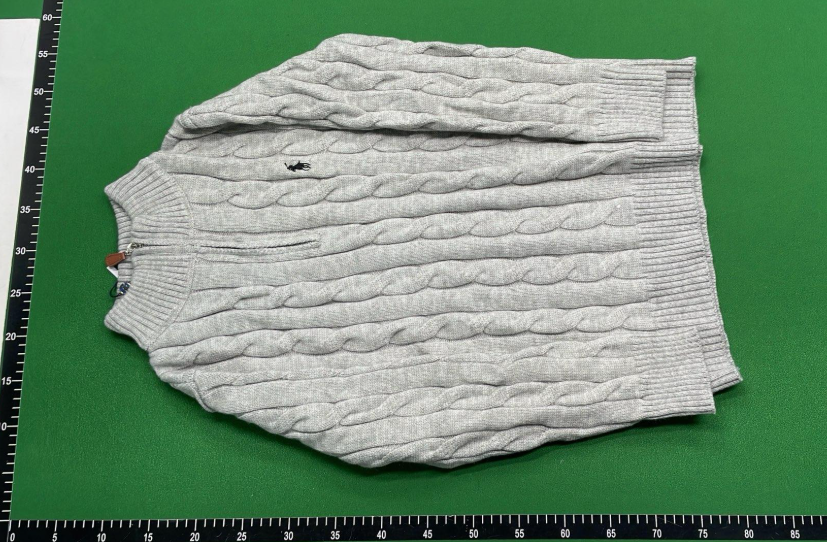 Cable Knit Crewneck Sweater Navy Blue - 4