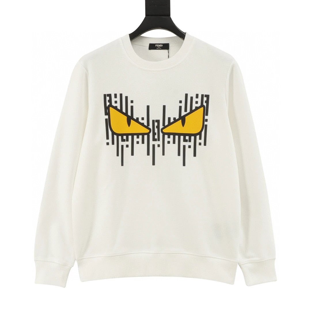 Fendi/Fendi 25Fw rubber eye round neck hoodie