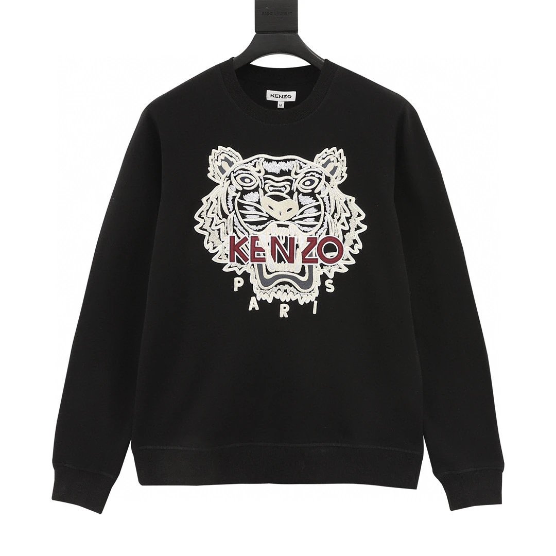 Kenzo Takada Tiger Head Round Neck Hoodie