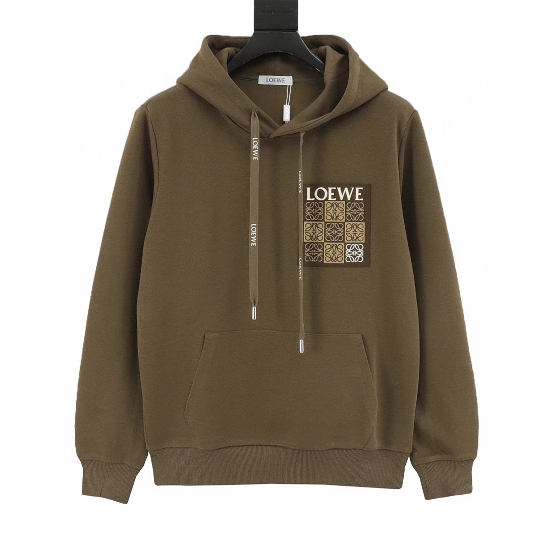 Loewe/Loewe 25Fw logo pocket hooded sweatshirt