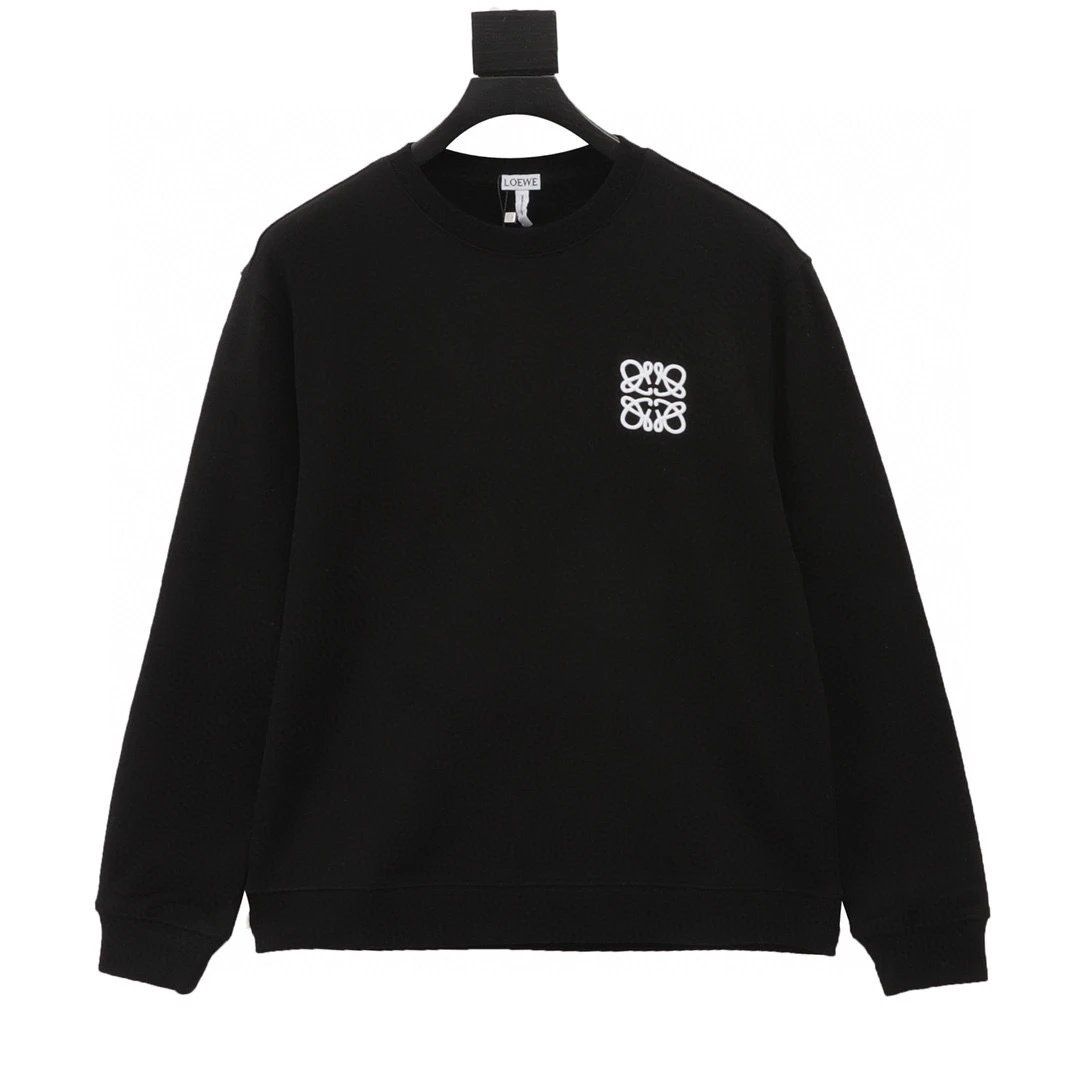 LOEWE/Loewe Simplified Classic Embroidered Round Neck Hoodie