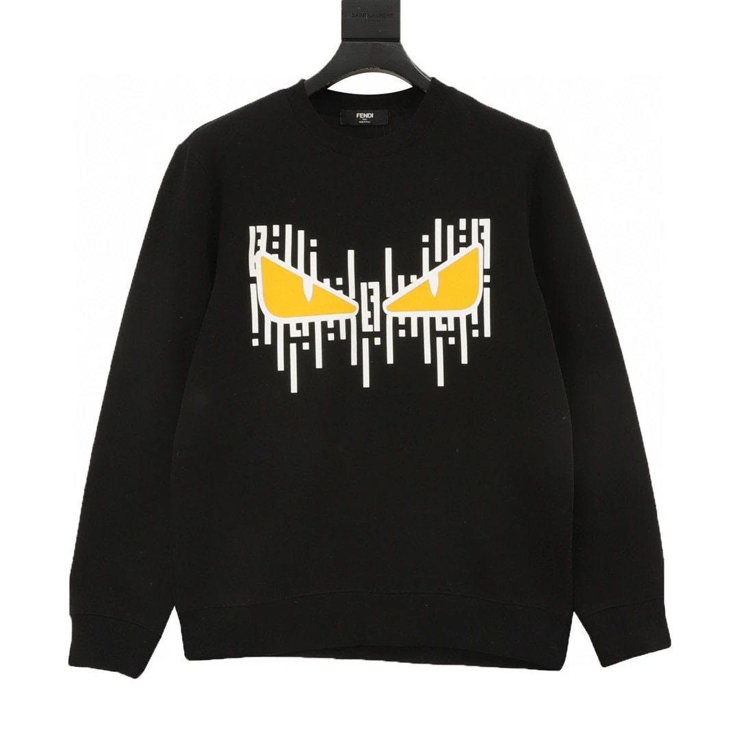 Fendi/Fendi 25Fw rubber eye round neck hoodie