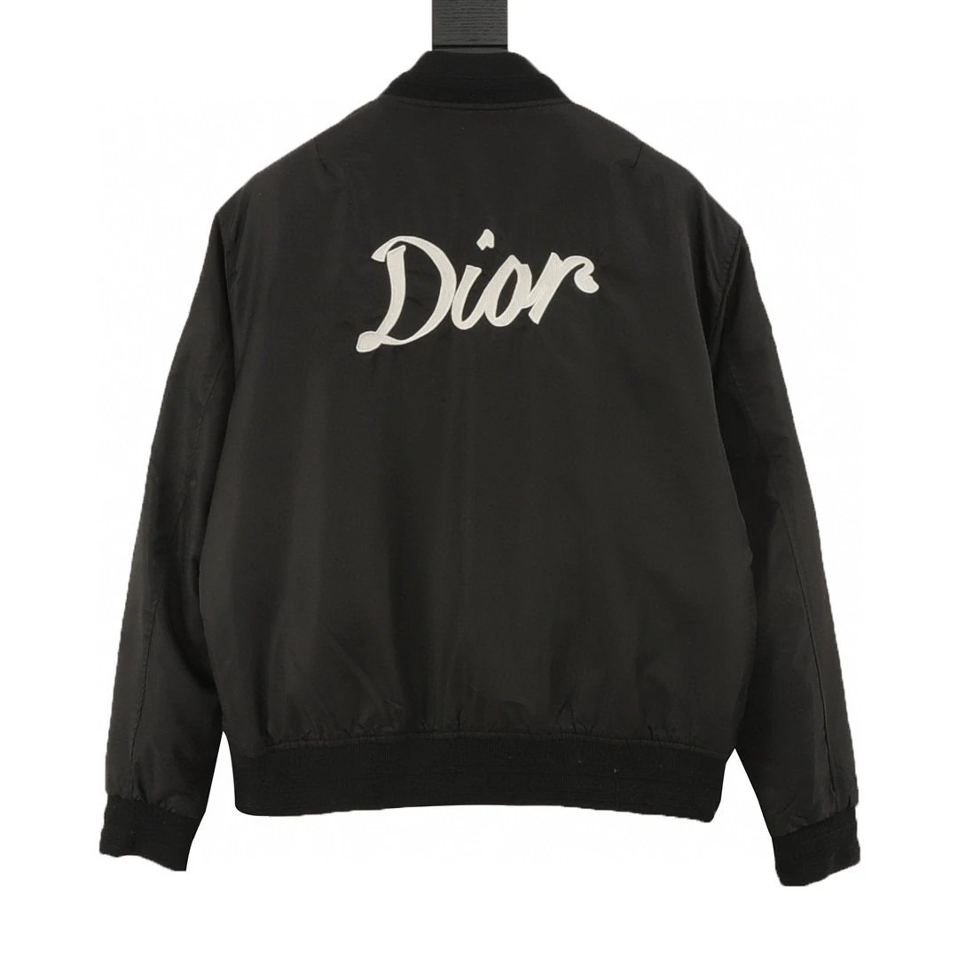 DIOR。 Back letters embroidered with precision and cotton pilot jacket jacket jacket