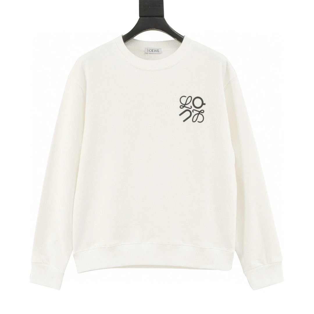 Loewe x ON Loewe 25FW Running Small Logo Round Neck Hoodie