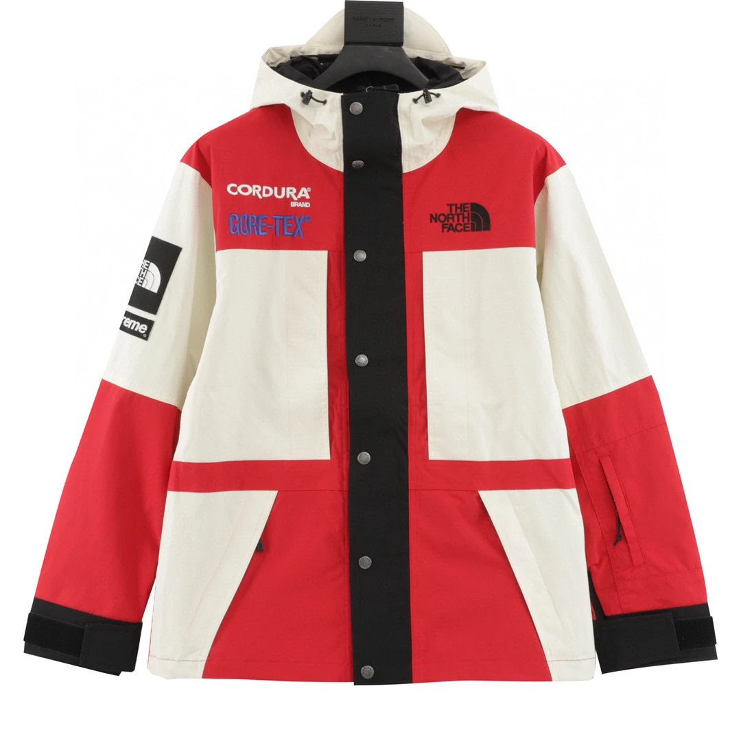 SUPREME X THE NORTH FACE Co branded 18FW EXPEDITION JACKET color blocked submachine jacket