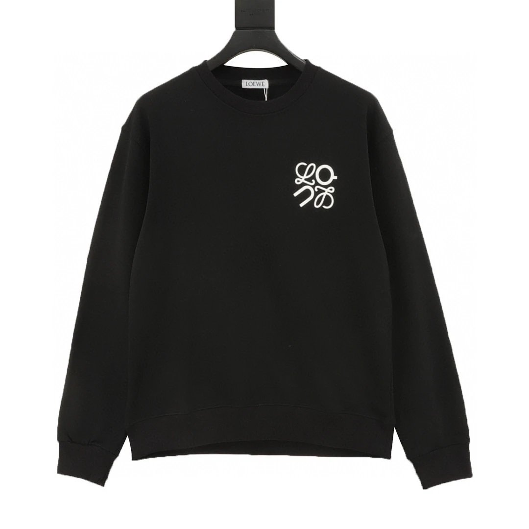 Loewe x ON Loewe 25FW Running Small Logo Round Neck Hoodie