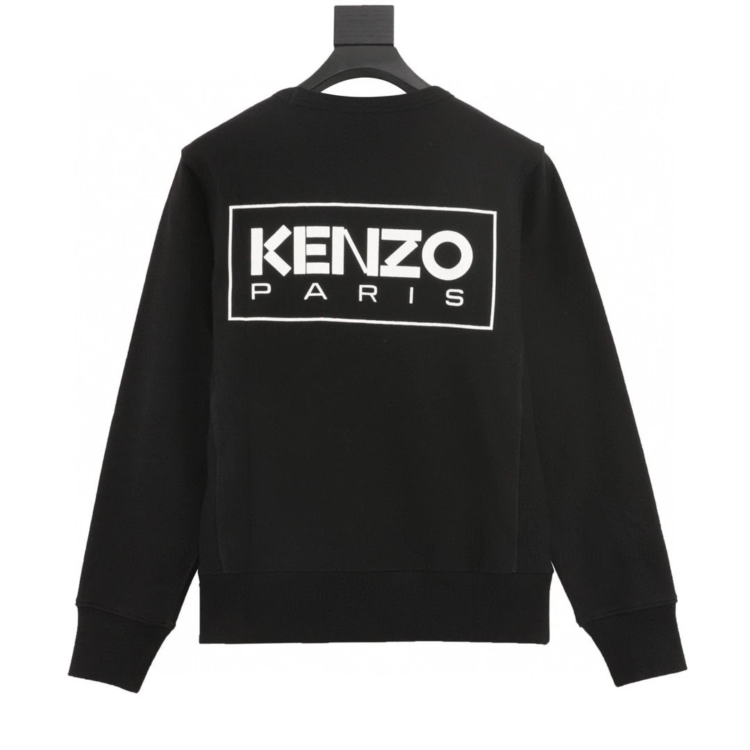 KENZO/Kenzo Takada Haitang Flower Chest Printed Round Neck Hoodie