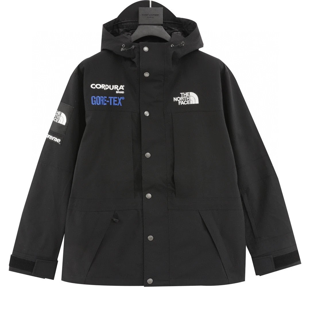 SUPREME X THE NORTH FACE Co branded 18FW EXPEDITION JACKET color blocked submachine jacket