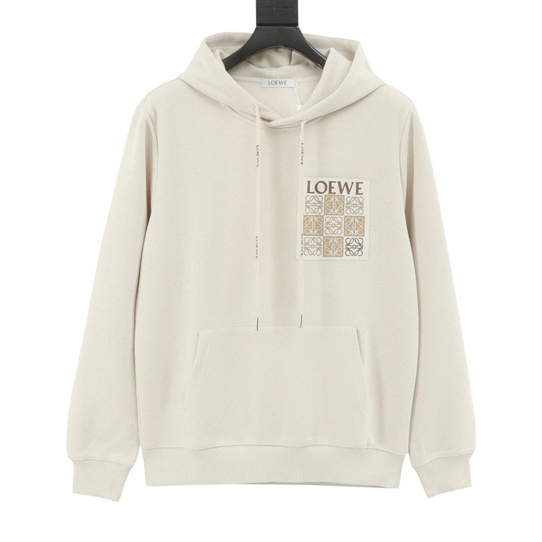 Fendi/Fendi 25Fw FF towel embroidered letter sticker cloth hooded sweatshirt