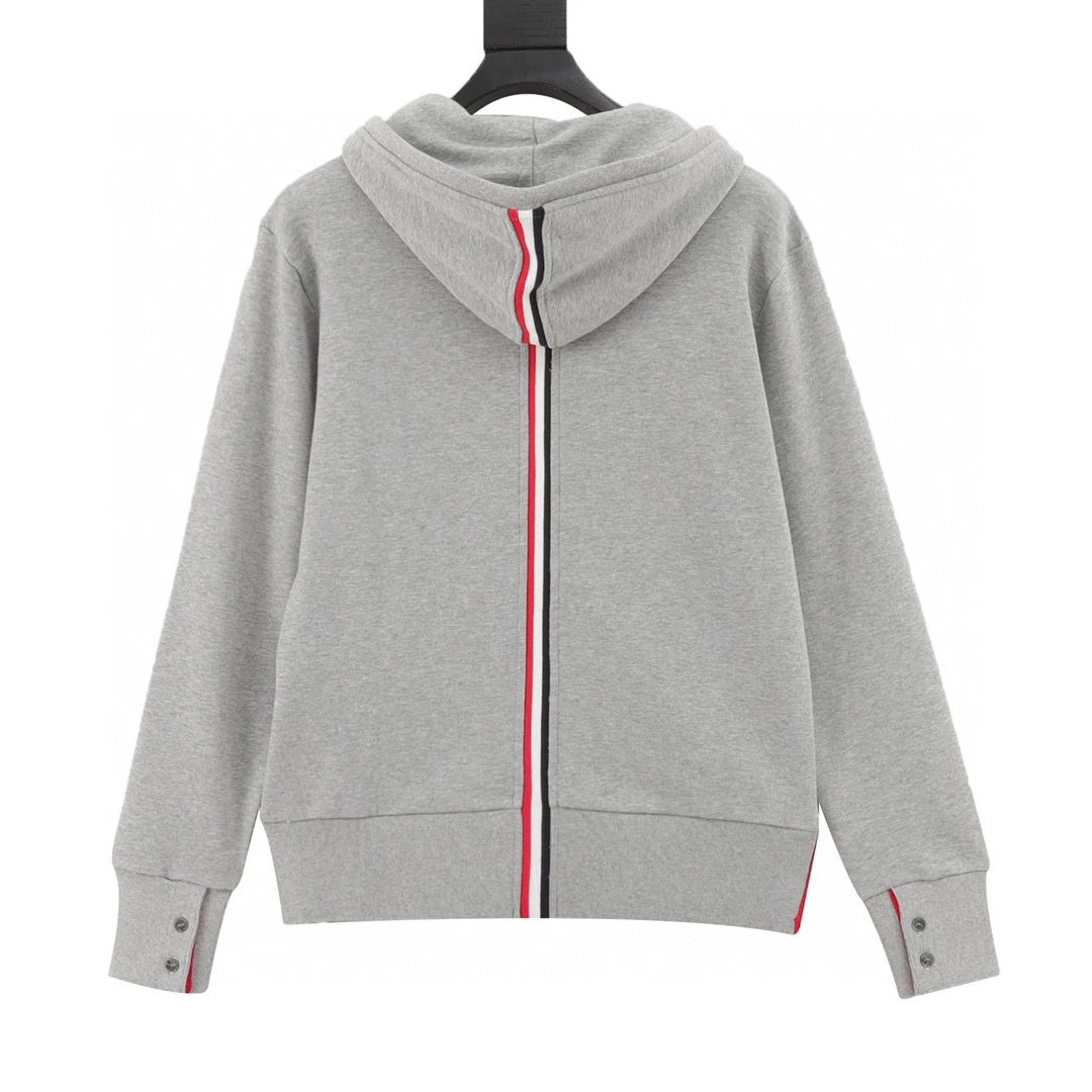 Back woven zipper jacket